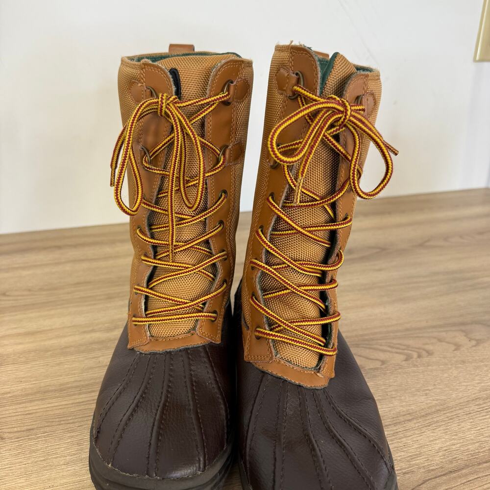 Ralph Lauren Men’s Brown Dark Brown Toe Snow Rain Boots Size 7 - Picture 10 of 13